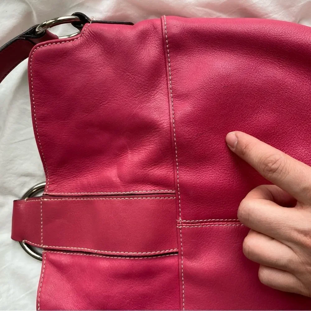 Fuschia Pink Y2K Leather Handbag